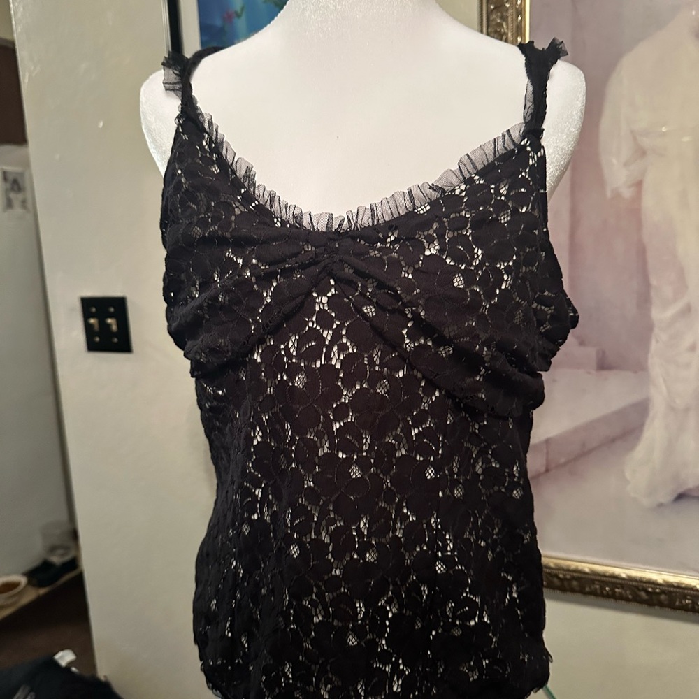 INC International Concepts Black Lace Camisole